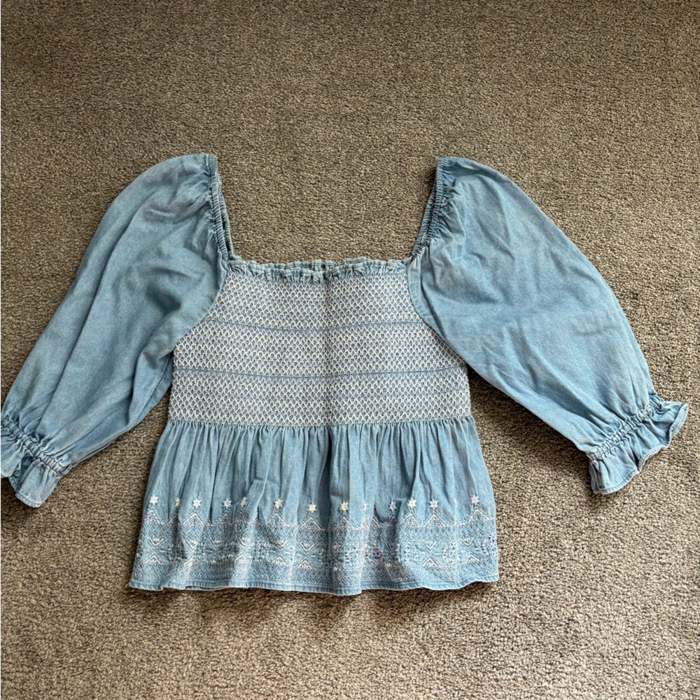 American eagle denim top